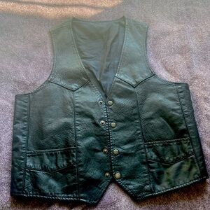 Black Leather Vest